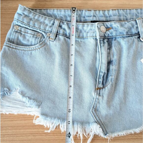 NWT SEROYA Vanessa Denim Mini Skirt in Skylight, size 28 - Picture 4 of 7